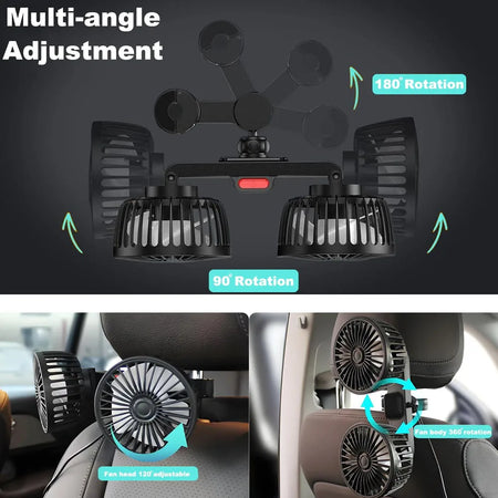 New Car Fan &ndash; 3-Speed Seat Back Cooling 360 Degree Rotation