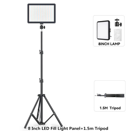 LED Photo Studio Light Kit 8 inch D
