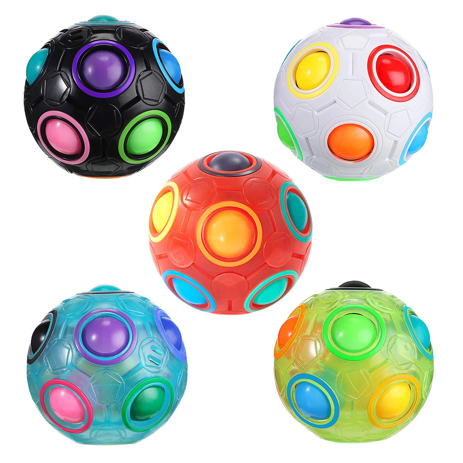 Luminous Rainbow Magic Cube Fidget Ball - 3D Puzzle Toy for Stress Relief &amp; Brain Development, Perfect for All Ages
