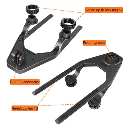 Bicycle Computer Mount Extension Bracket &ndash; Versatile Gopro Connection Interface