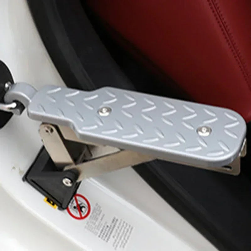 Car Roof Rack Step Foldable &ndash; Anti Slip Aluminium Design Silver