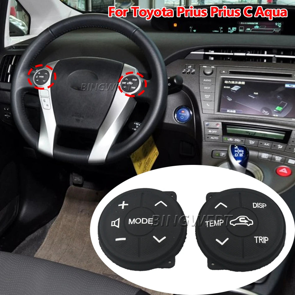 Panou de comutare multifuncțional pentru volan din cauciuc pentru Toyota Prius, Prius C