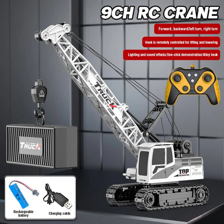 Laege Rc Truck 15Ch &ndash; Remote Control Alloy Arm Crane 31CM 9CH white