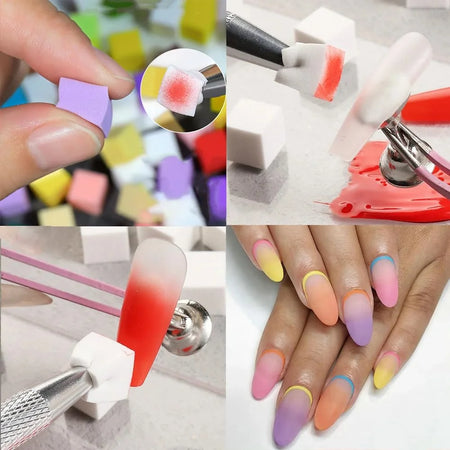 YIKOOLIN 50Pcs Nail Sponges &ndash; Includes Grabbing Pen