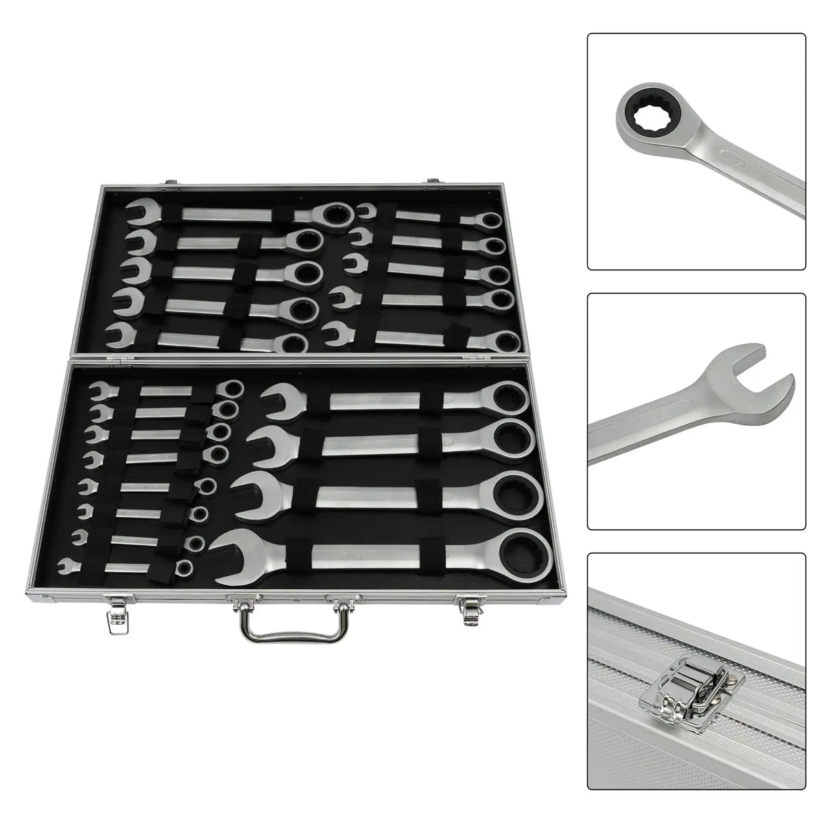 22 Piece Ratchet Wrench Set &ndash; Smooth Polished Finish GERMANY