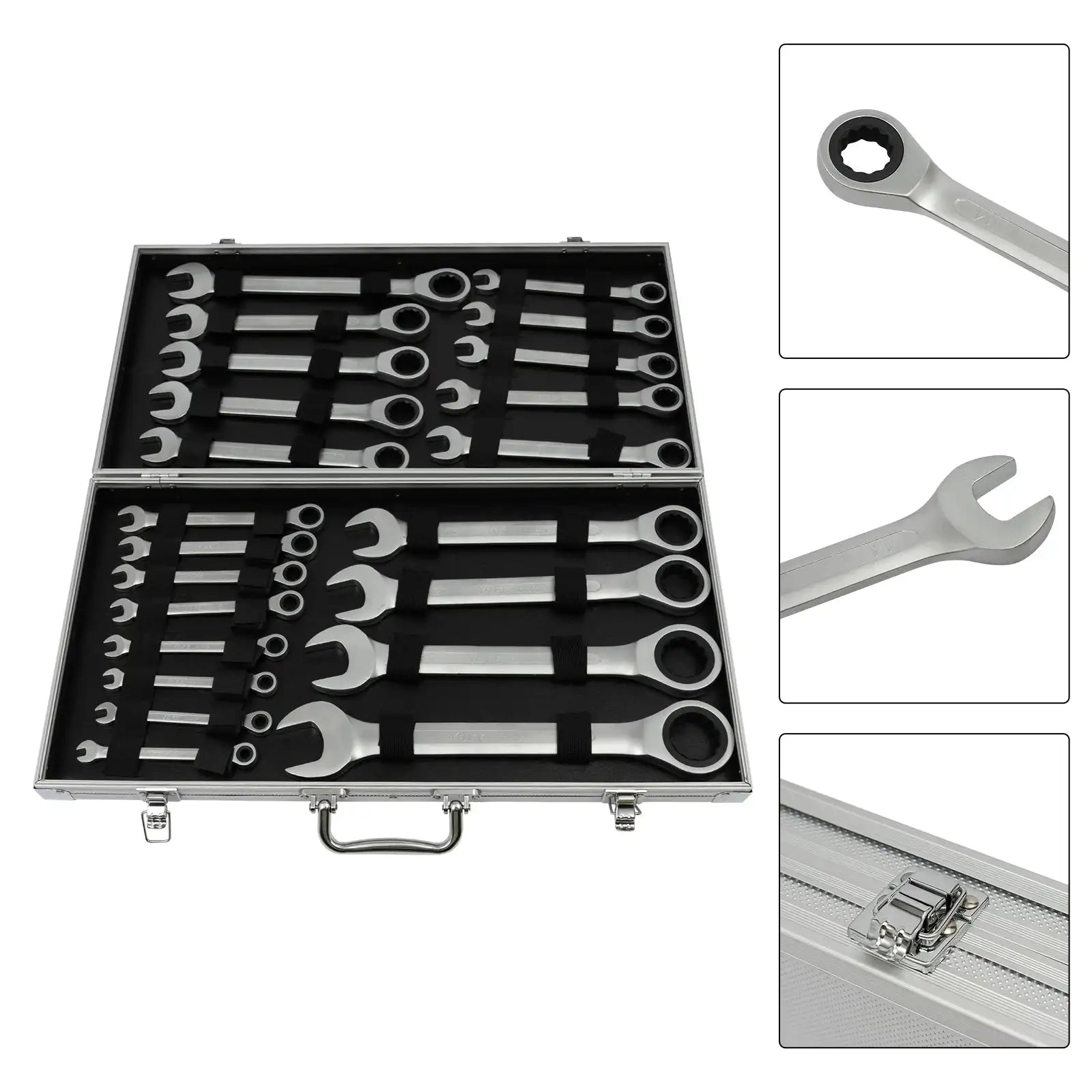 22 Piece Ratchet Wrench Set &ndash; Smooth Polished Finish GERMANY