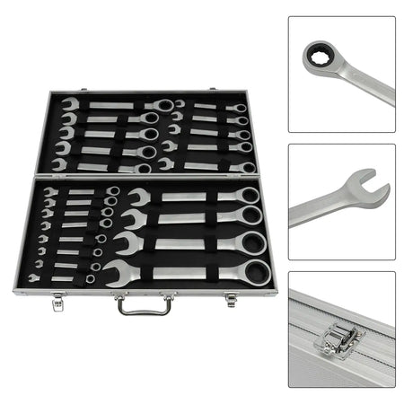 22 Piece Ratchet Wrench Set &ndash; Smooth Polished Finish GERMANY