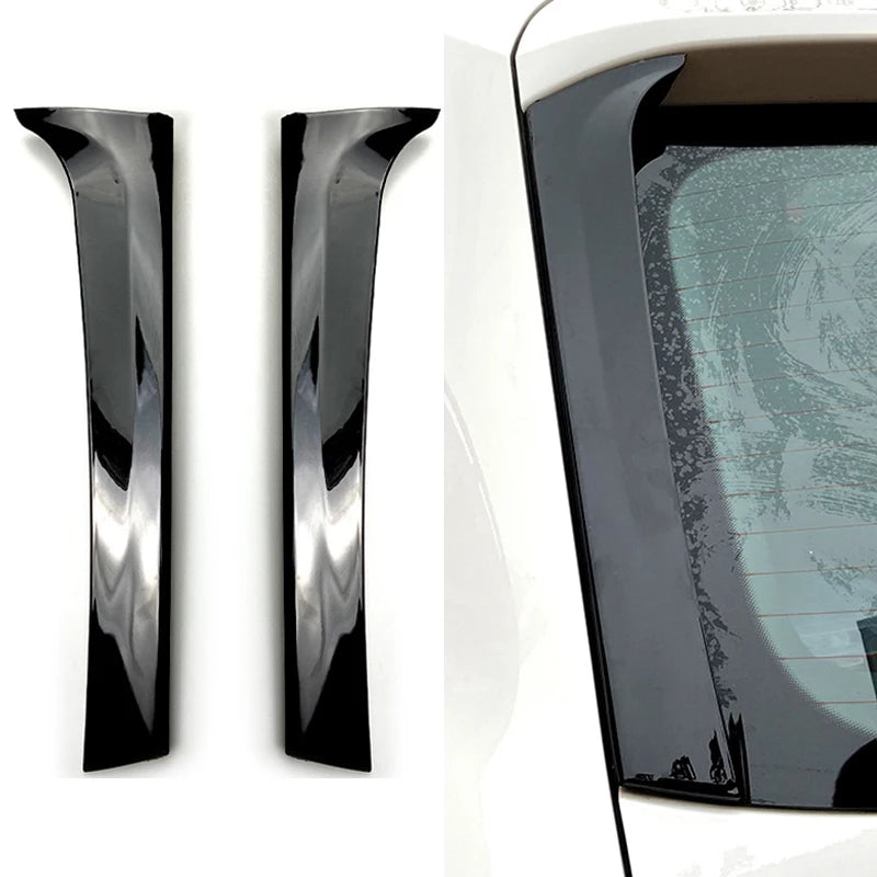 VW Tiguan Mk2 Rear Window Lip Spoiler Pair, Plastic Glossy Black
