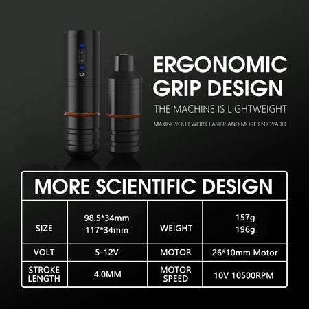 Ambition Ninja Pro Wireless Tattoo Machine &ndash; Battery 2400mAh