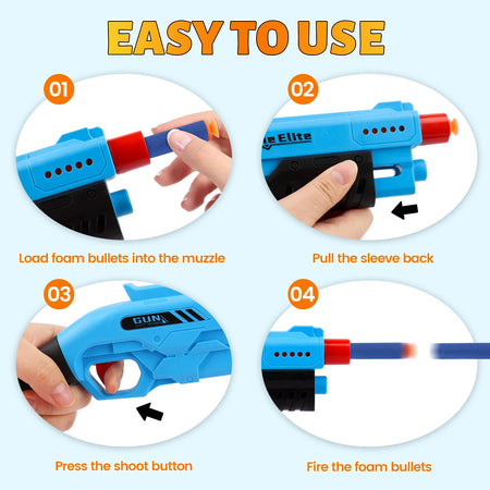 Kids Soft Bullet Blaster Toy Gun