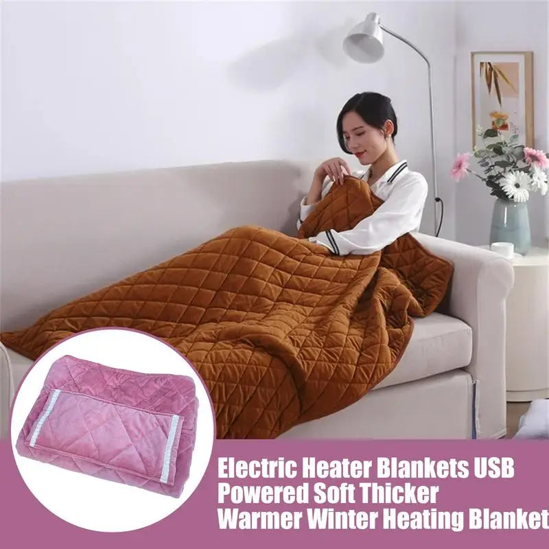 Cordless Heated Blanket USB Throw &ndash; 60 Second Fast Heating