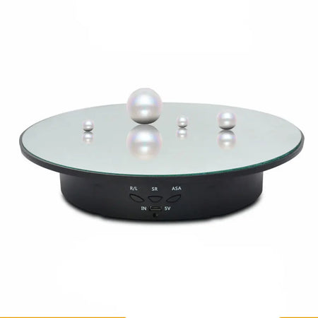 360 Degree Electric Rotating Turntable &ndash; Rechargeable, Smooth &amp; Quiet Display Stand black2