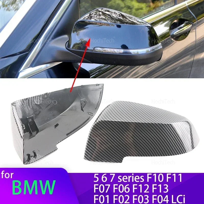 Coperchi degli Specchietti Laterali in Fibra di Carbonio per BMW Serie 5 6 7 F10 F11 F01 F02
