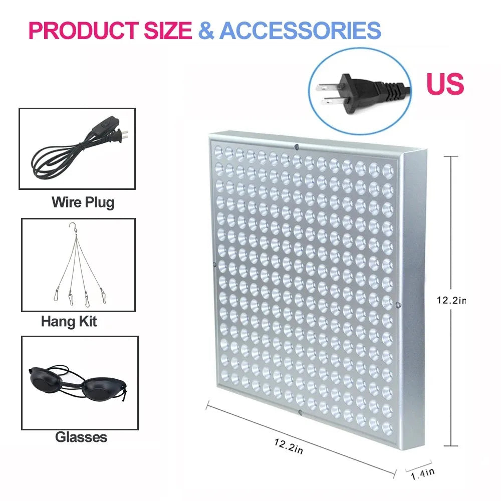 45W LED Red Light Therapy Panel Lamp - Skin Rejuvenation US Plug