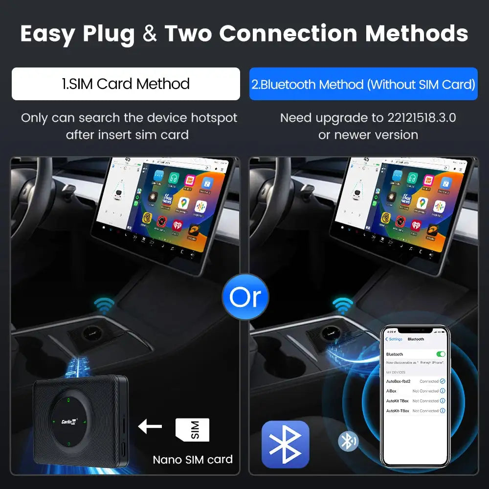 CarlinKit Wireless CarPlay Android Auto Dongle Tesla