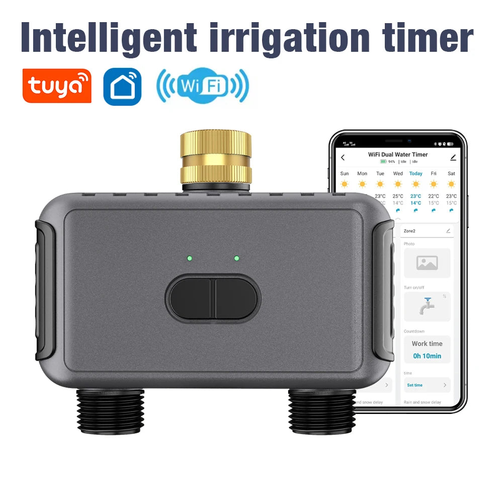 Tuya WiFi Water Timer Automatic Waterer 2 &ndash; Two Outlets