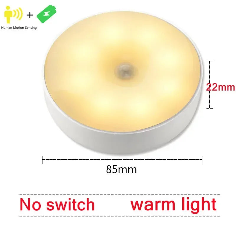 Smart LED Motion Sensor Light NO switch-Warm / 5 PCS