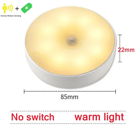 Smart LED Motion Sensor Light NO switch-Warm / 5 PCS