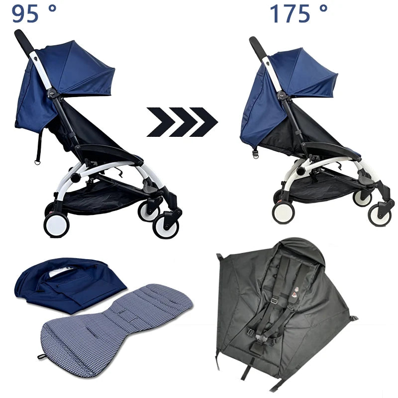 3-Piece Stroller Accessory Set: Canopy Cover &amp; Cushion for Babyyoya