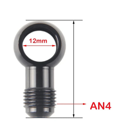 Aluminum Brake Banjo Fitting With AN3 AN4 AN6 AN8 AN10 Adapter Bolt by InterCyprus Trading Ltd