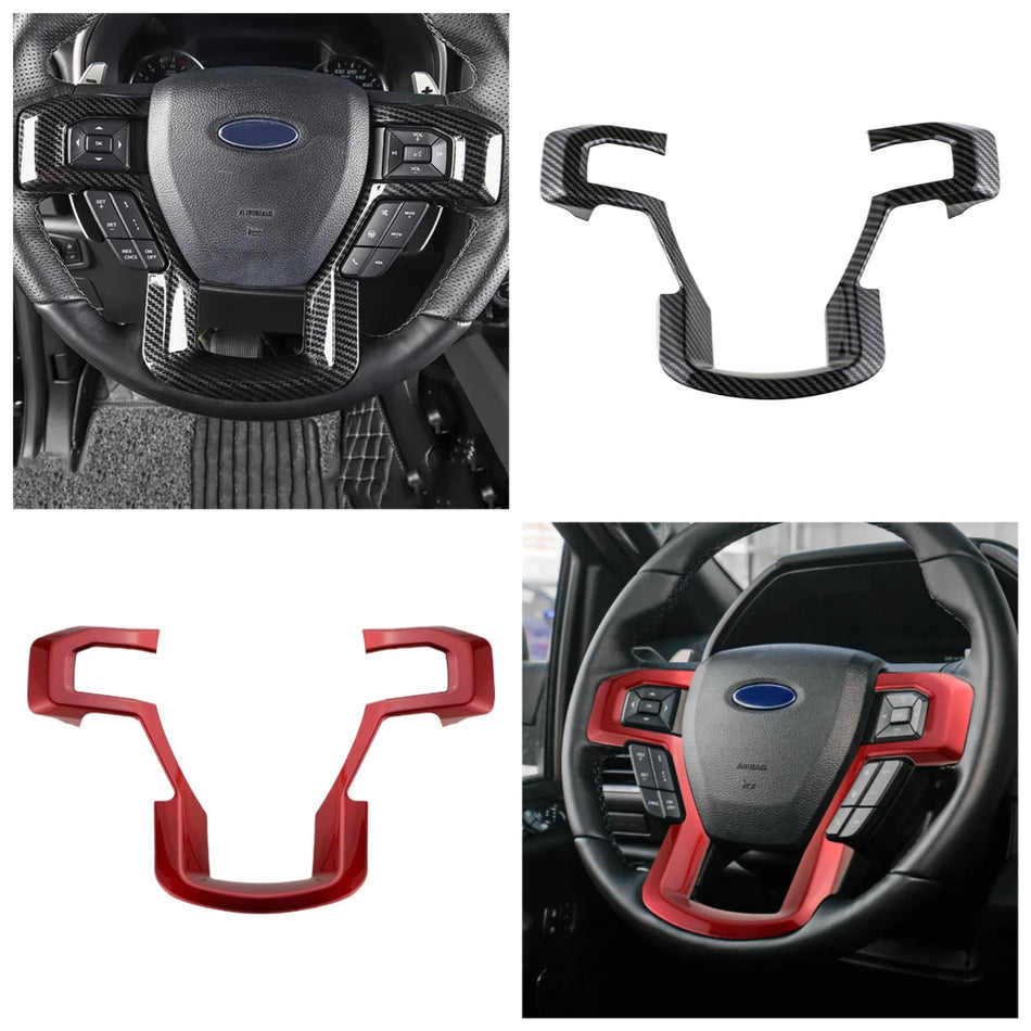 Capac pentru panoul volanului pentru Ford F-150, finisaj cromat din ABS, upgrade interior