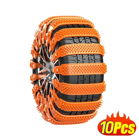 Snow Chain Tire Chain 10 In 1 Polyurethane Set &ndash; All Weather 10Pcs Hot