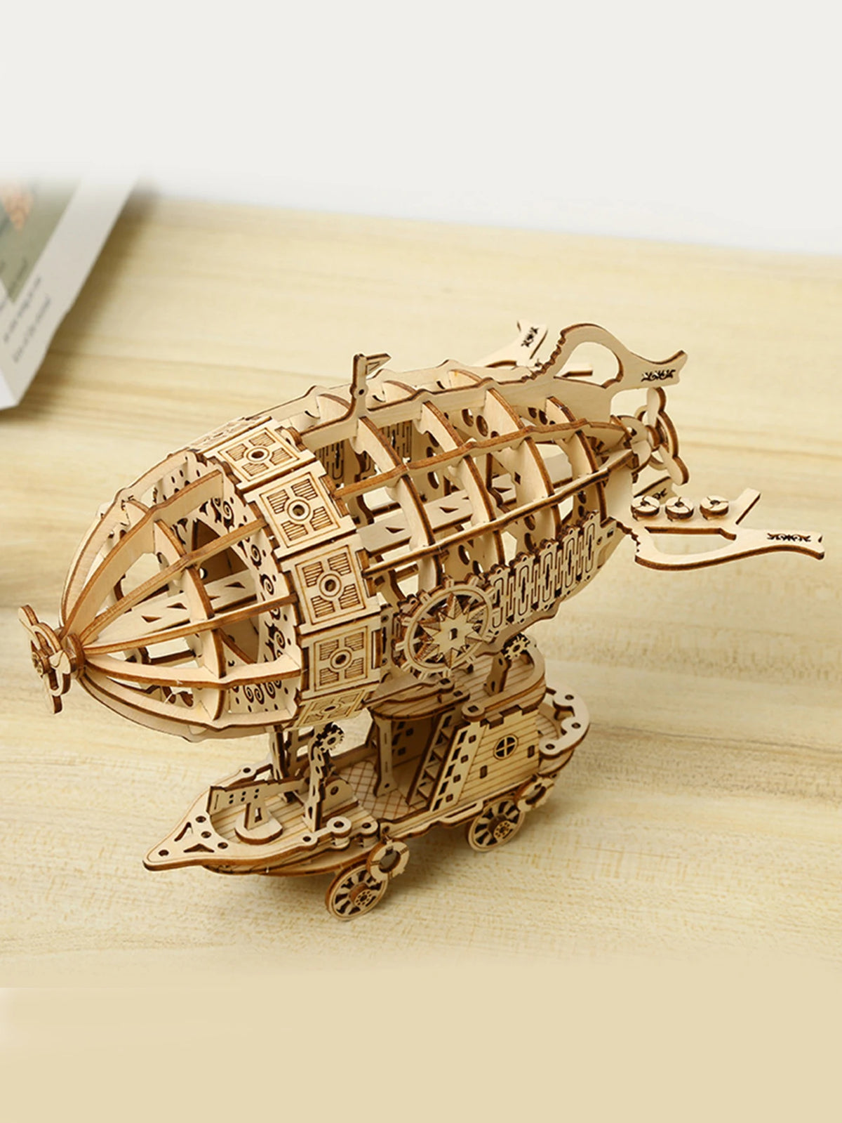 3D Wooden Puzzle Airship Model Kit &ndash; Brain Teaser For Adults