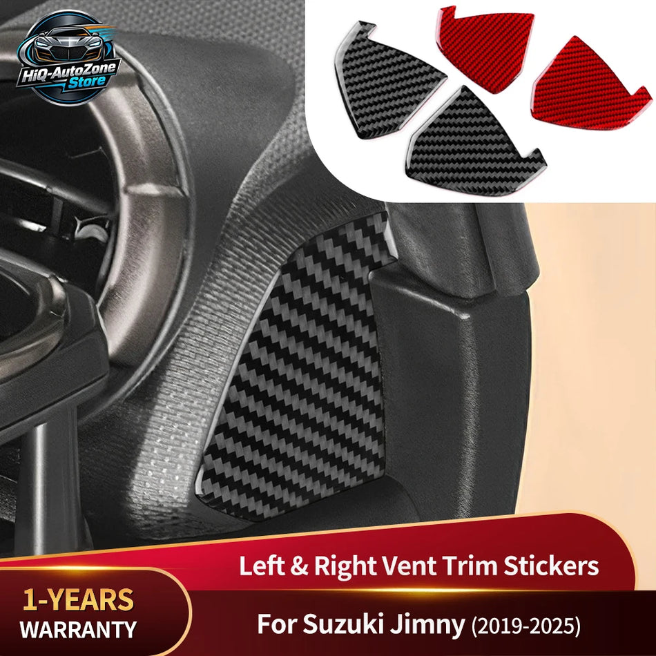 Anglies pluošto ventiliacijos angų apdailos lipdukas, skirtas Suzuki Jimny JB64 JB74 2019 2025