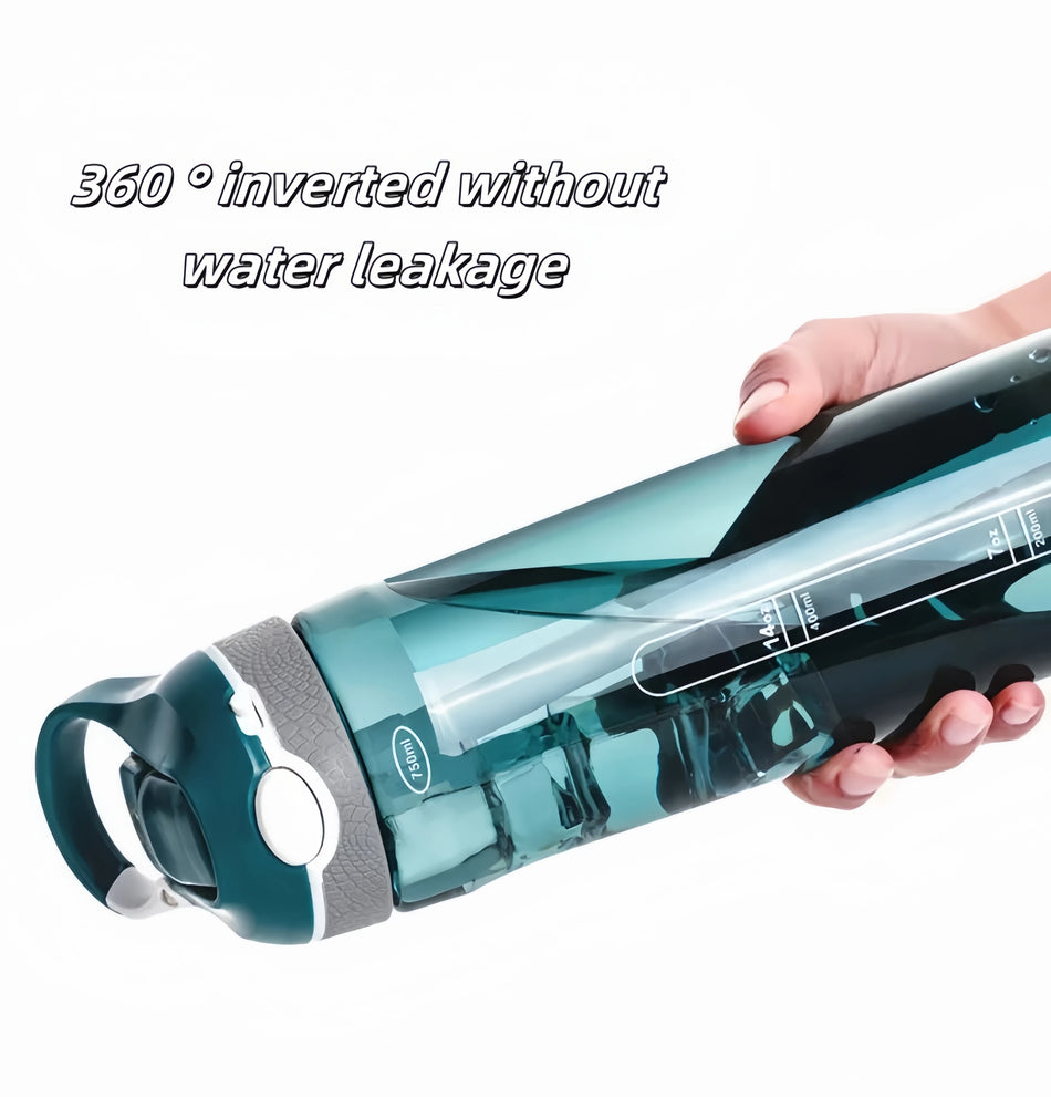BPA Free 750ml Transparent Water Bottle With Straw For Outdoor Sports
