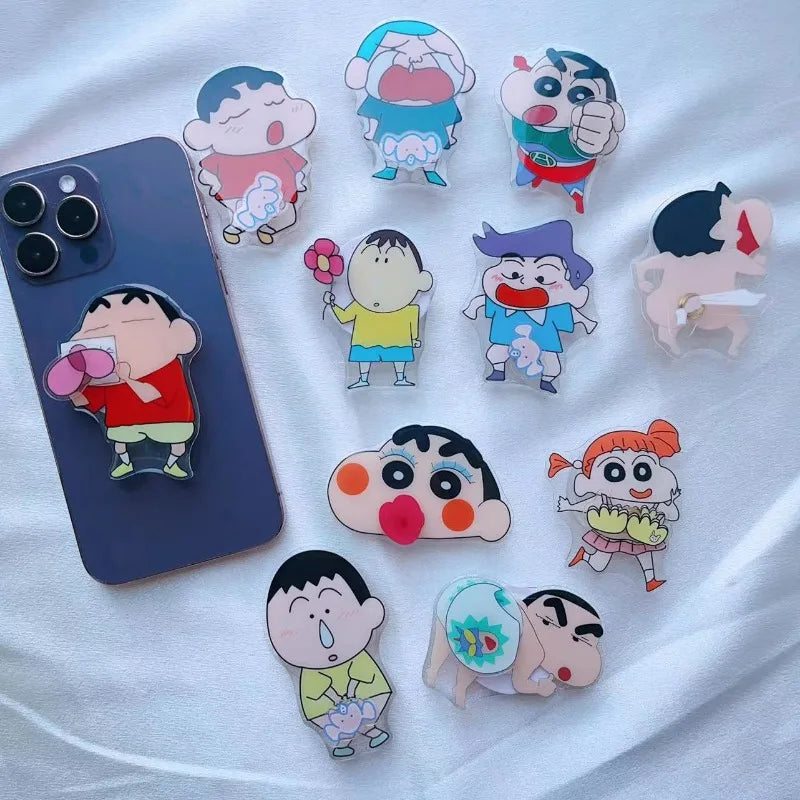 Crayon Shin-chan 3D Cute Cartoon Phone Socket Folding Holder