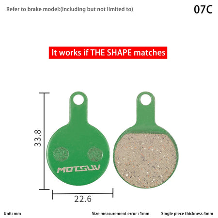 10 Pairs MTB Disc Brake Pads Ceramic &ndash; Ceramic Pad Formula 07C