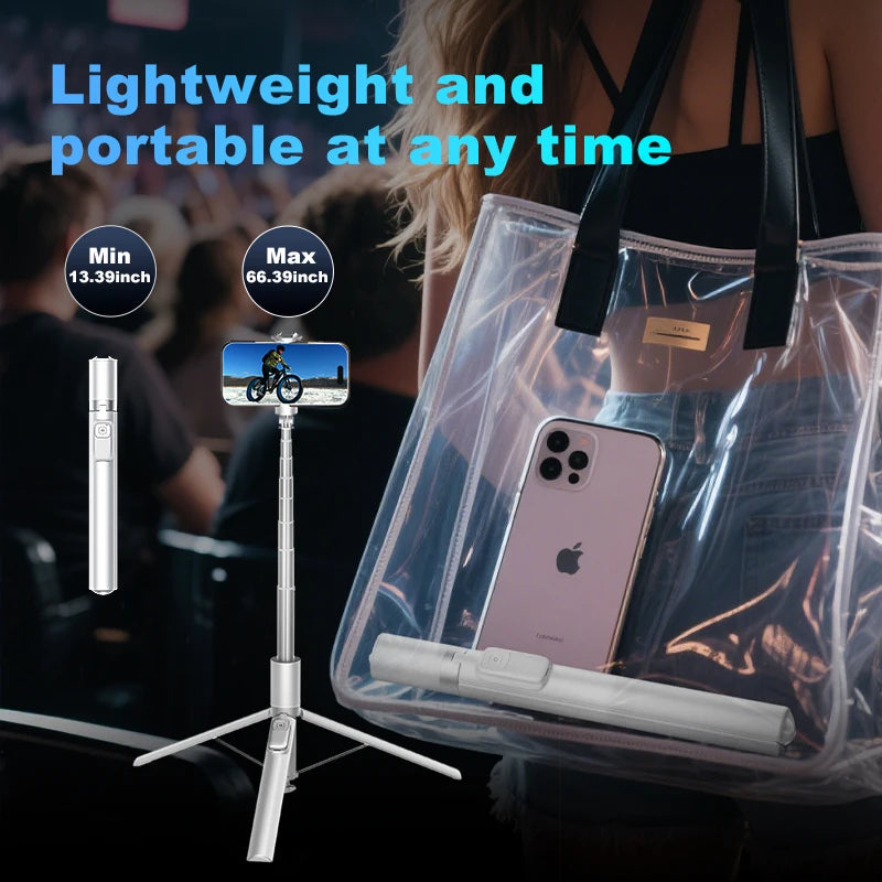 CrownQu 360 Degree Rotation Wireless Selfie Stick &ndash; Lightweight and Foldable Design