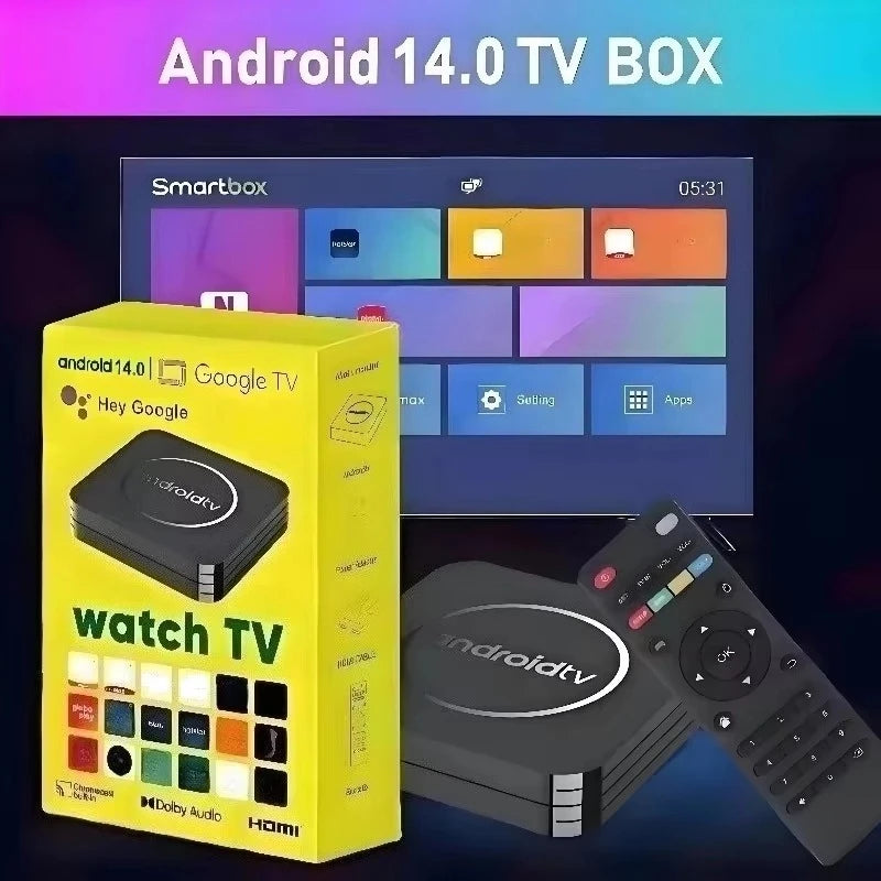 Q3 Android 14 8K HD TV Box &ndash; 2GB RAM HDR10 Google Assistant