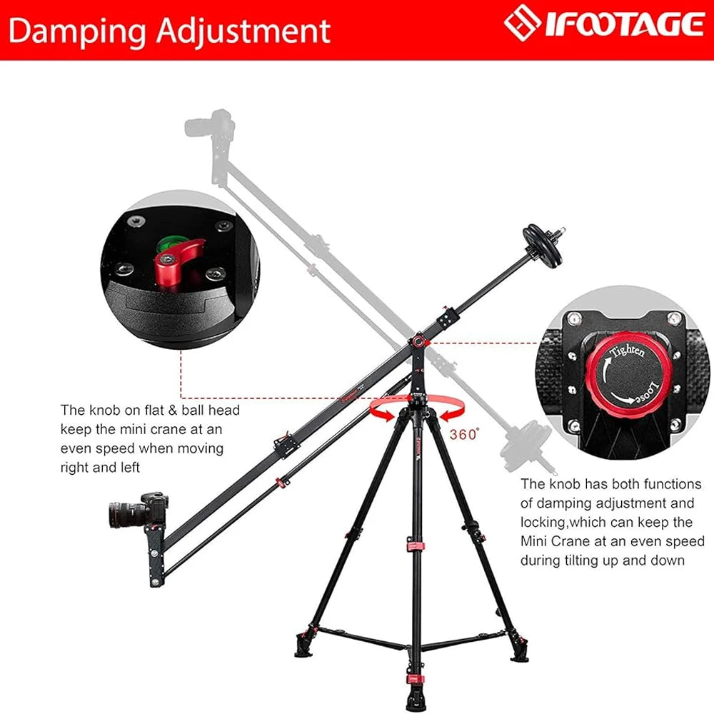 IFOOTAGE M1 III &ndash; 85in Carbon Fiber Jib Crane Foldable