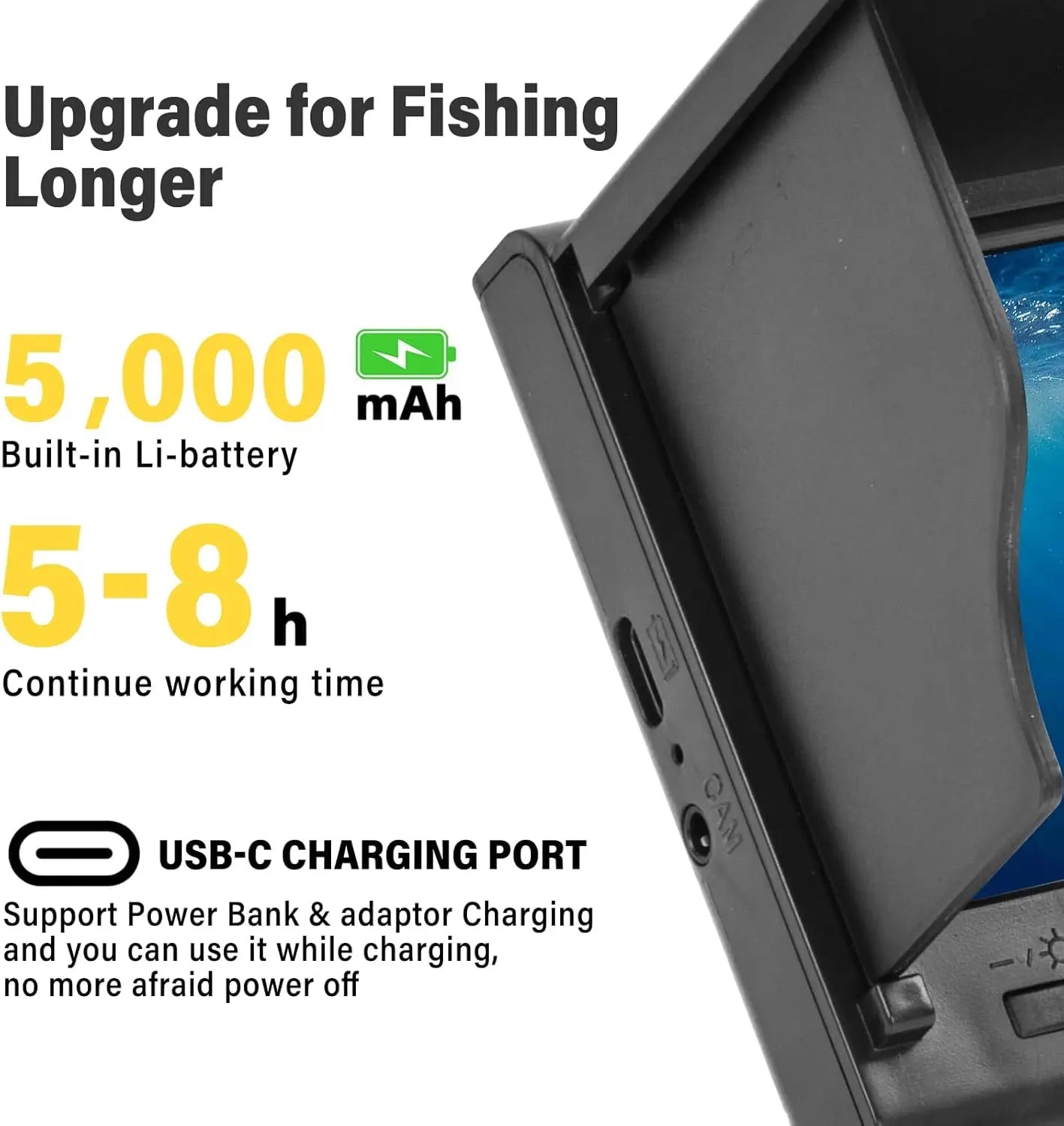 4.3-inch Fish Finder Camera with Infrared Night Vision &amp; IPS Display