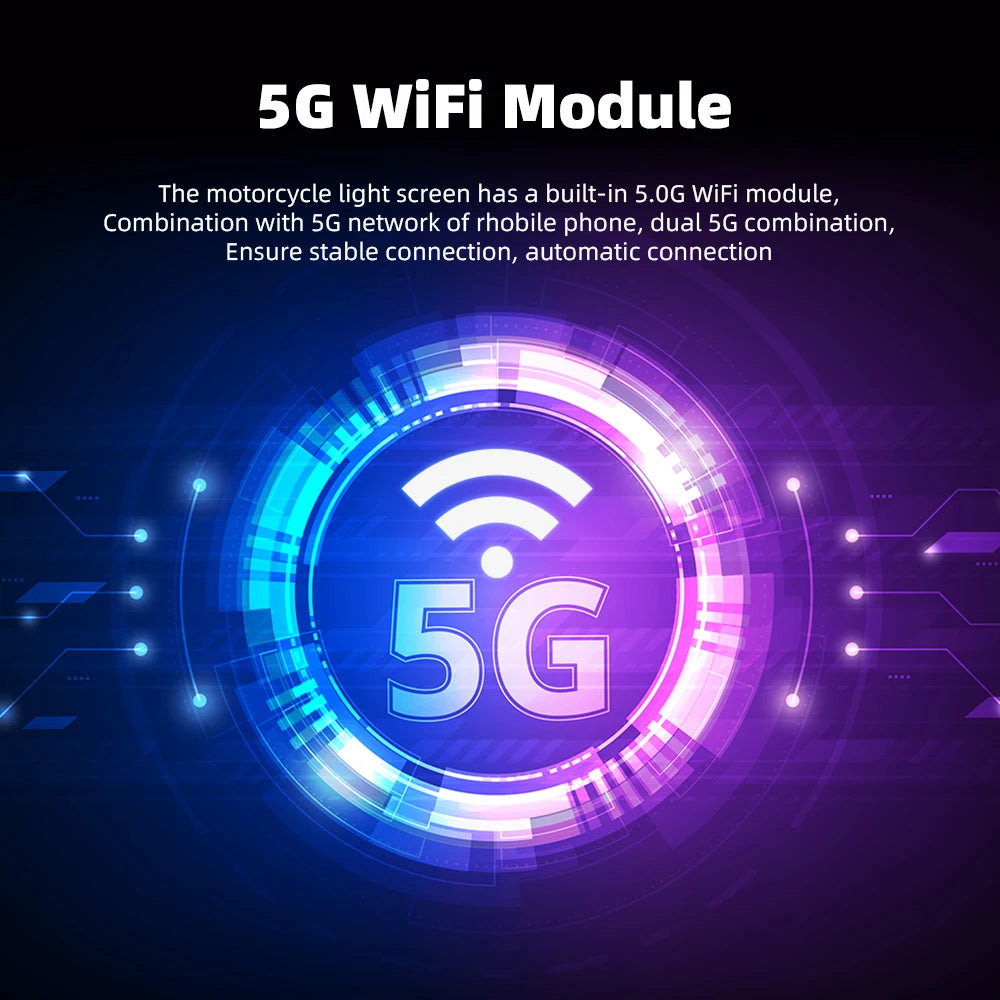 EVKEY Navigation Motorcycle 5 Inch Wireless Carplay Display Screen &ndash; Wireless Android Auto Monitor