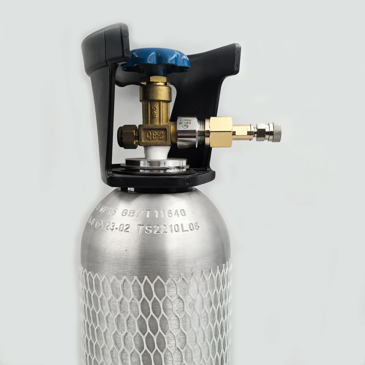 CO2 Tank CGA320 Fitting 8mm Quick Disconnect - Solid Copper