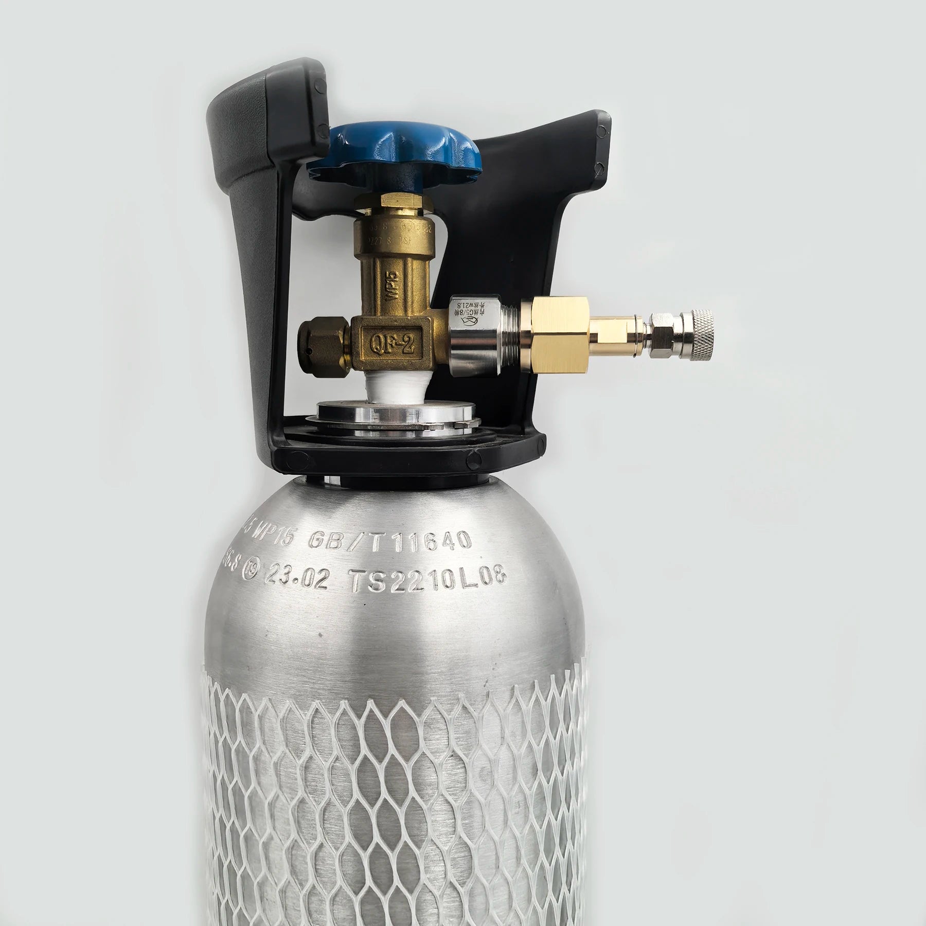 CO2 Tank CGA320 Fitting 8mm Quick Disconnect - Solid Copper