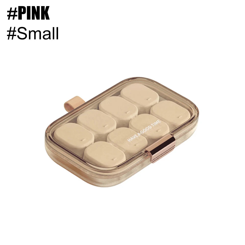 YQQGD Pill Organizer &ndash; Large Capacity for Daily Medication Management Pink-Small