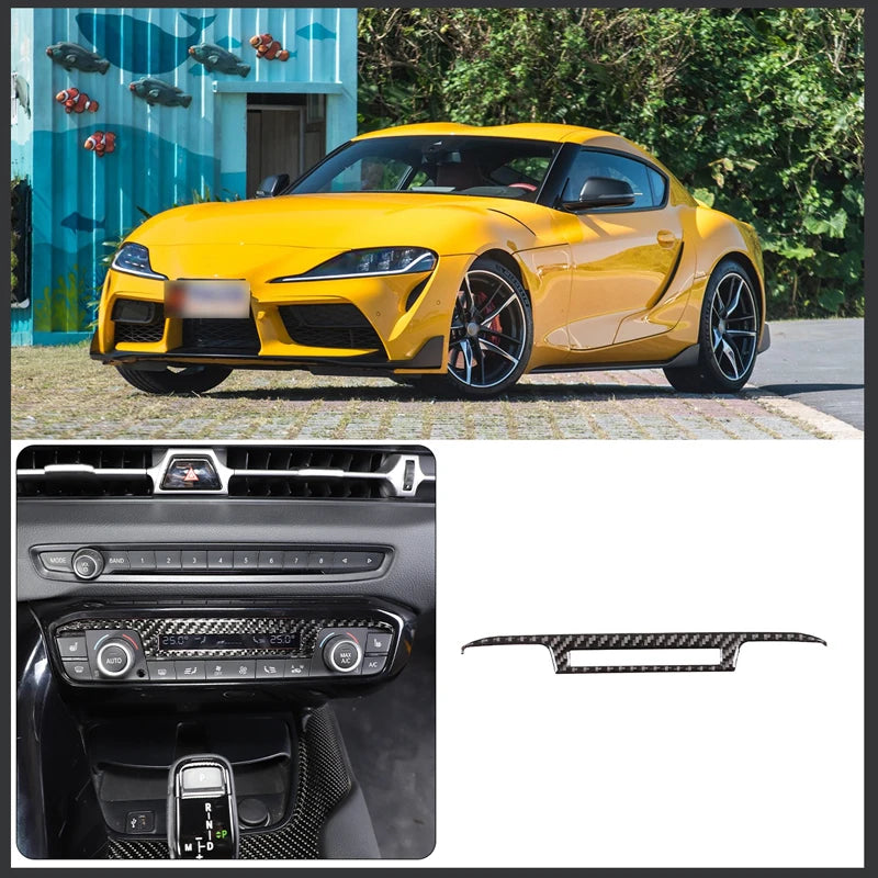 Мягкая наклейка на переключатель переменного тока из углеродного волокна для Toyota Supra A90