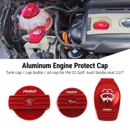 PIKBUK Aluminum Oil Cap Tank Bottle Cap For VW CC Golf 6 R MK6 Scirocco EA888 Engine Protection Original Part by InterCyprus Trading Ltd
