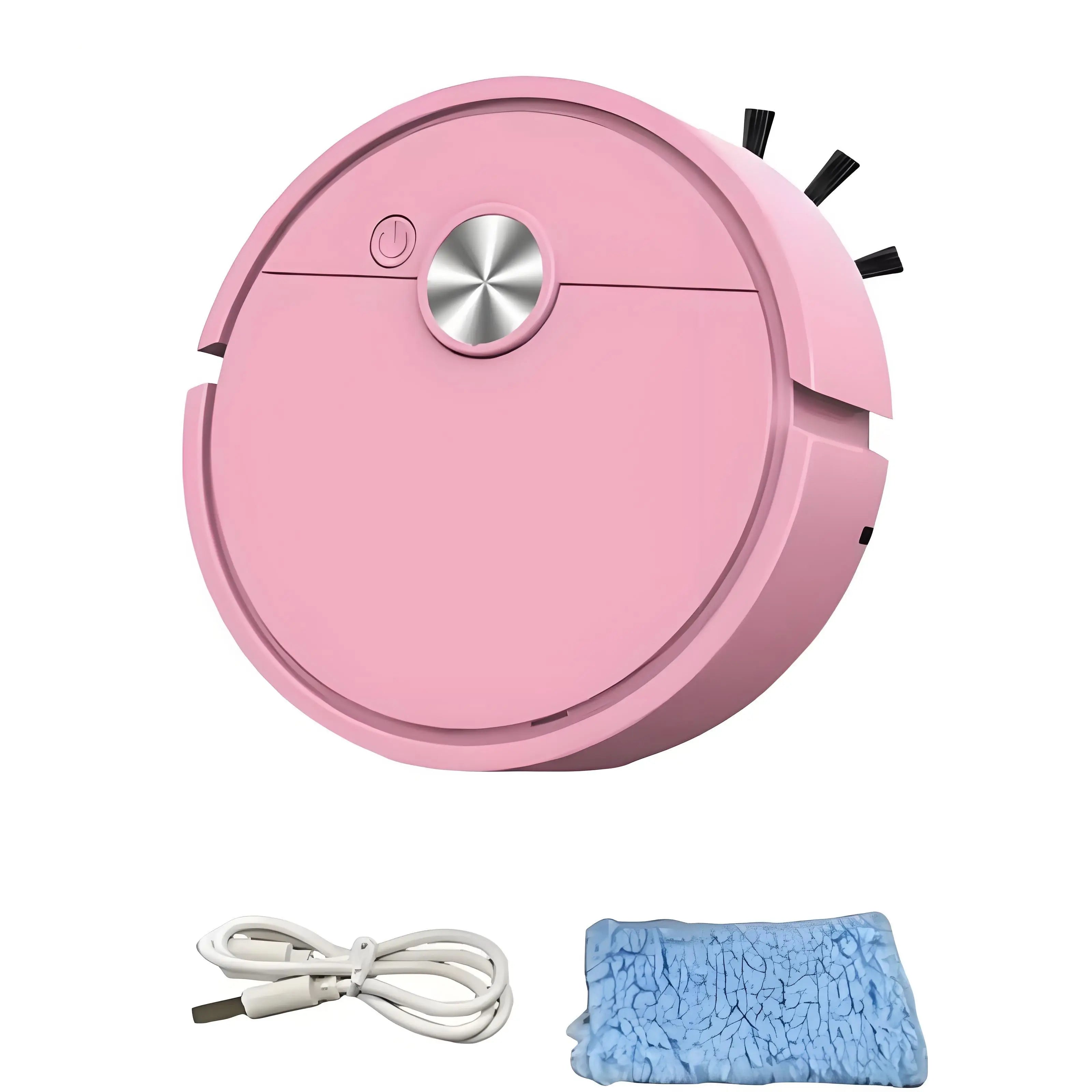 New 4000Pa 3 in 1 Smart Robot Vacuum &ndash; Strong Suction Pink