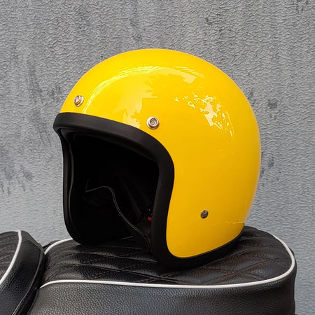 500TX Vintage Motorcycle Open Face Helmet &ndash; Fiberglass Body 4 / M