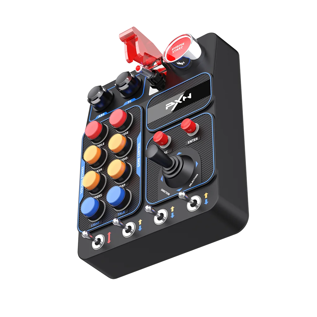 Simulator Control Box PXN Racing Simulator Control Box with RGB Lighting for PC Gaming ...
