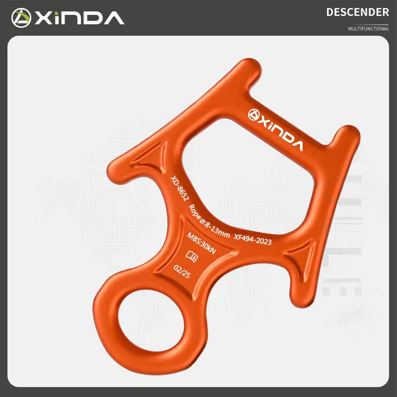 Xinda XD-8652 30KN 8-Shaped Ring Carabiner &ndash; Ultra Strong Orange