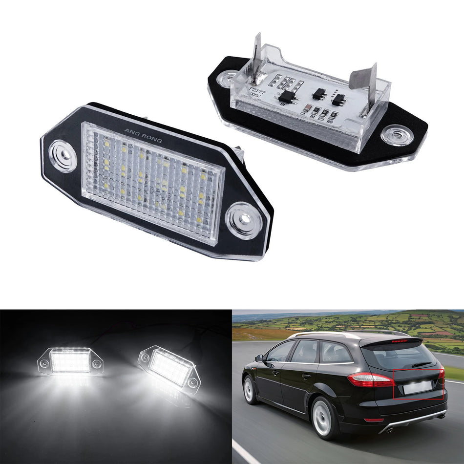 Kit di luci per targa per Ford Mondeo MK3 CAN Bus Bianco 6000K, 2-Pack, LED Xenon-Bianco