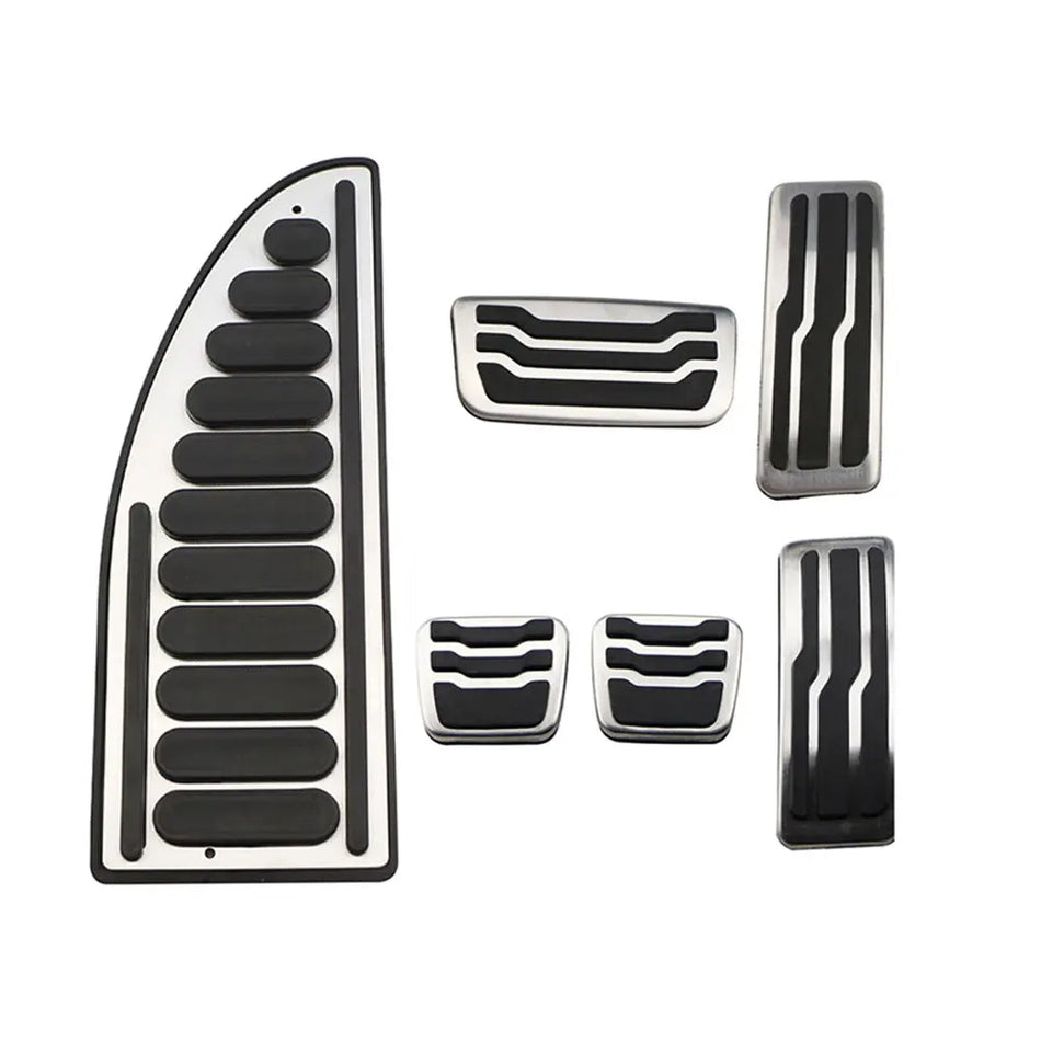 Ford Everest Ranger Pedal Covers, Stainless Steel With Rubber