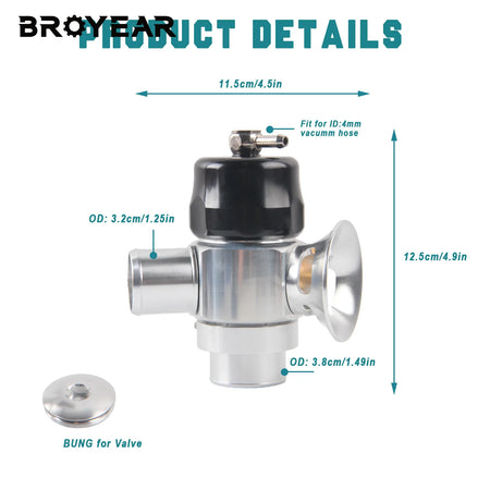 Dual Port Aluminum Blow Off Valve for Mitsubishi Lancer Evo 8 9 by InterCyprus Trading Ltd