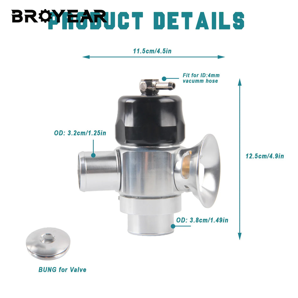 Dual Port Aluminum Blow Off Valve for Mitsubishi Lancer Evo 8 9 by InterCyprus Trading Ltd