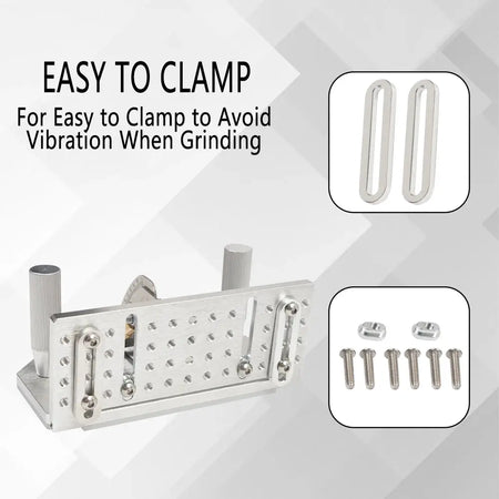 Belt Grinder Knife Jig,Belt Knife Sharpener Jig with Dual Press Plates for Belt Sander Machine Knife Making Angle Grind Guide by InterCyprus Trading Ltd